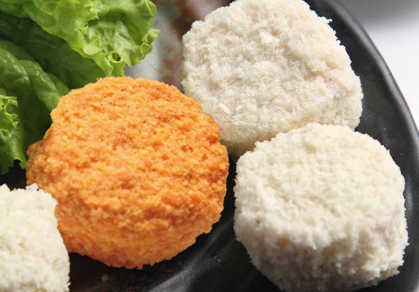 Imitation breaded scallop