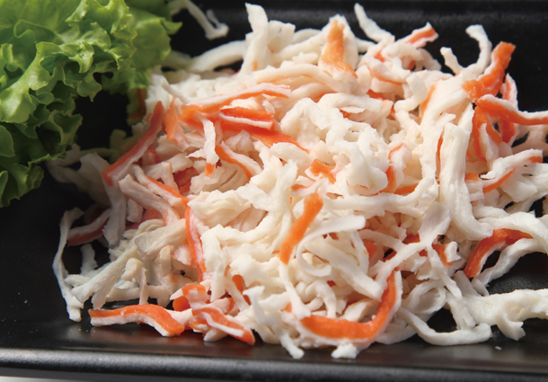 Imitation crab meat filament